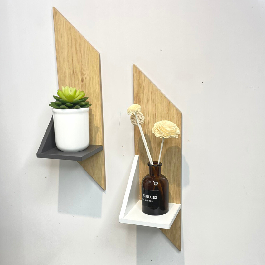 Kệ Gỗ Treo Tường Trang Trí Hình Chiếc Lá BENRI SHOP