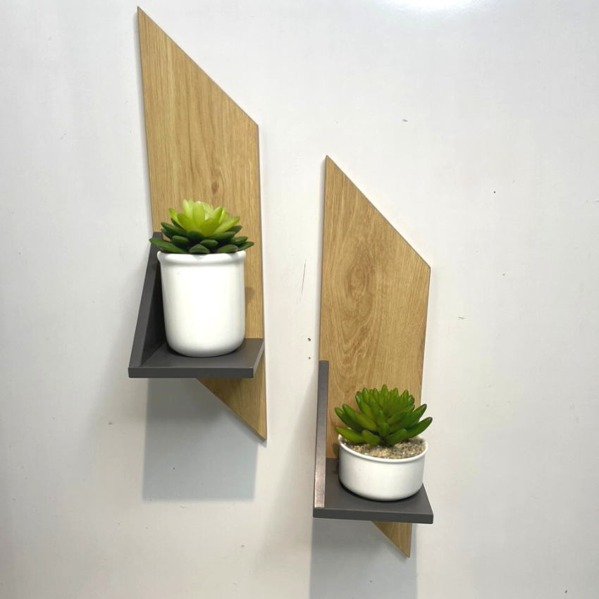 Kệ Gỗ Treo Tường Trang Trí Hình Chiếc Lá BENRI SHOP