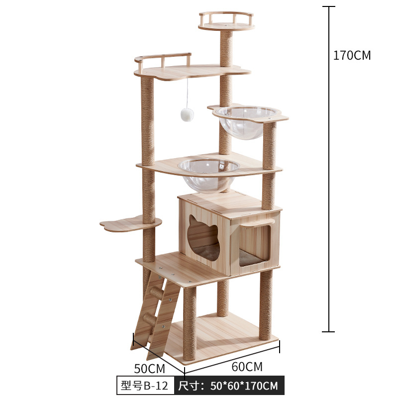Nhà gỗ cattree nhà cây cào móng cho mèo