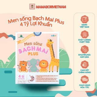 Men sống Bạch Mai Plus 4 tỷ lợi khuẩn cho bé sơ sinh hộp 15 ống 10ml