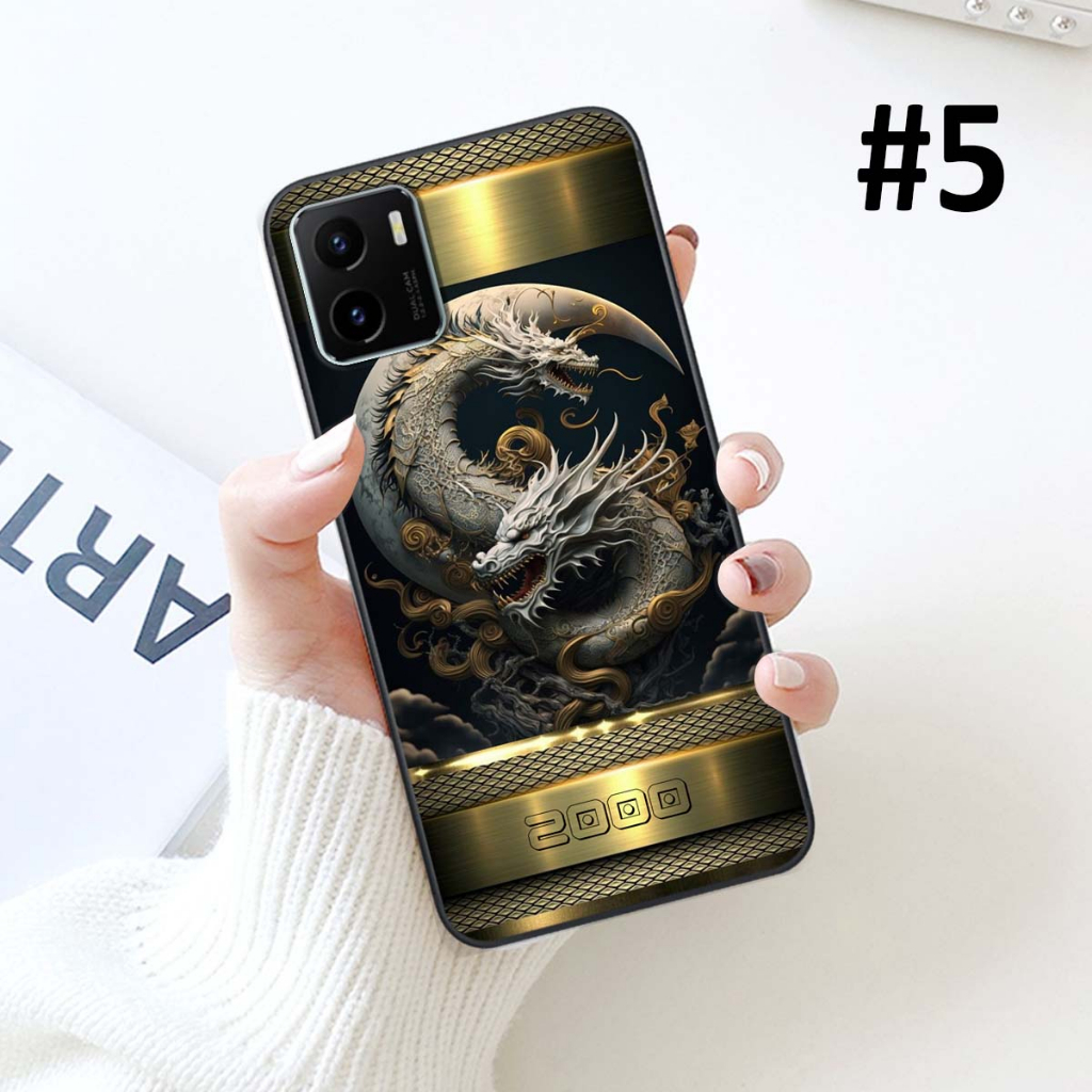 Ốp lưng VIVO Y15s ốp lưng viền vuông mặt nhựa in hình 12 con giáp tài lộc theo yêu cầu