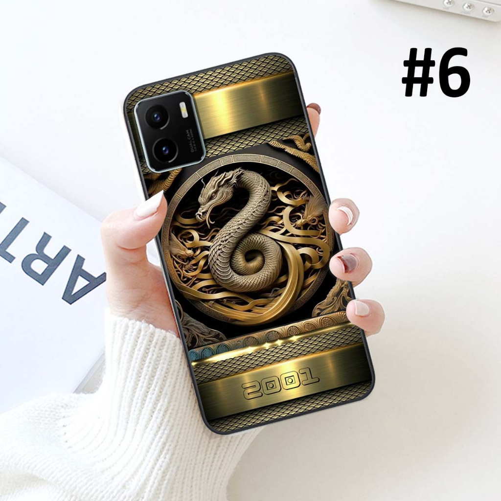 Ốp lưng VIVO Y15s ốp lưng viền vuông mặt nhựa in hình 12 con giáp tài lộc theo yêu cầu