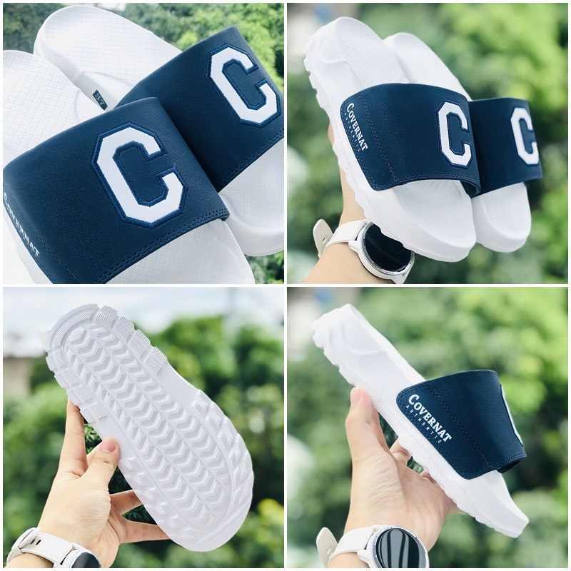 Dép chữ C quai ngang nam nữ hàng Chính Hãng mẫu mới đế cao cấp 4 phân , Dép bánh mì đế mềm