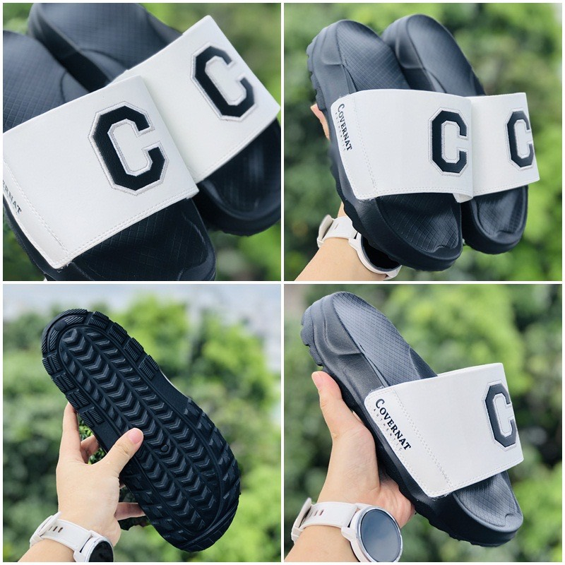 Dép chữ C quai ngang nam nữ hàng Chính Hãng mẫu mới đế cao cấp 4 phân , Dép bánh mì đế mềm