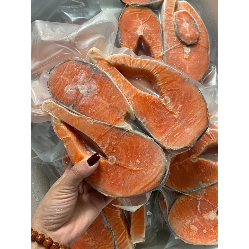 Cá Hồi Cắt Khúc 1Kg Tươi Ngon Hàng Nhập Khẩu Loại 1 - Cá Hồi Cắt Khúc Hút Chân Không