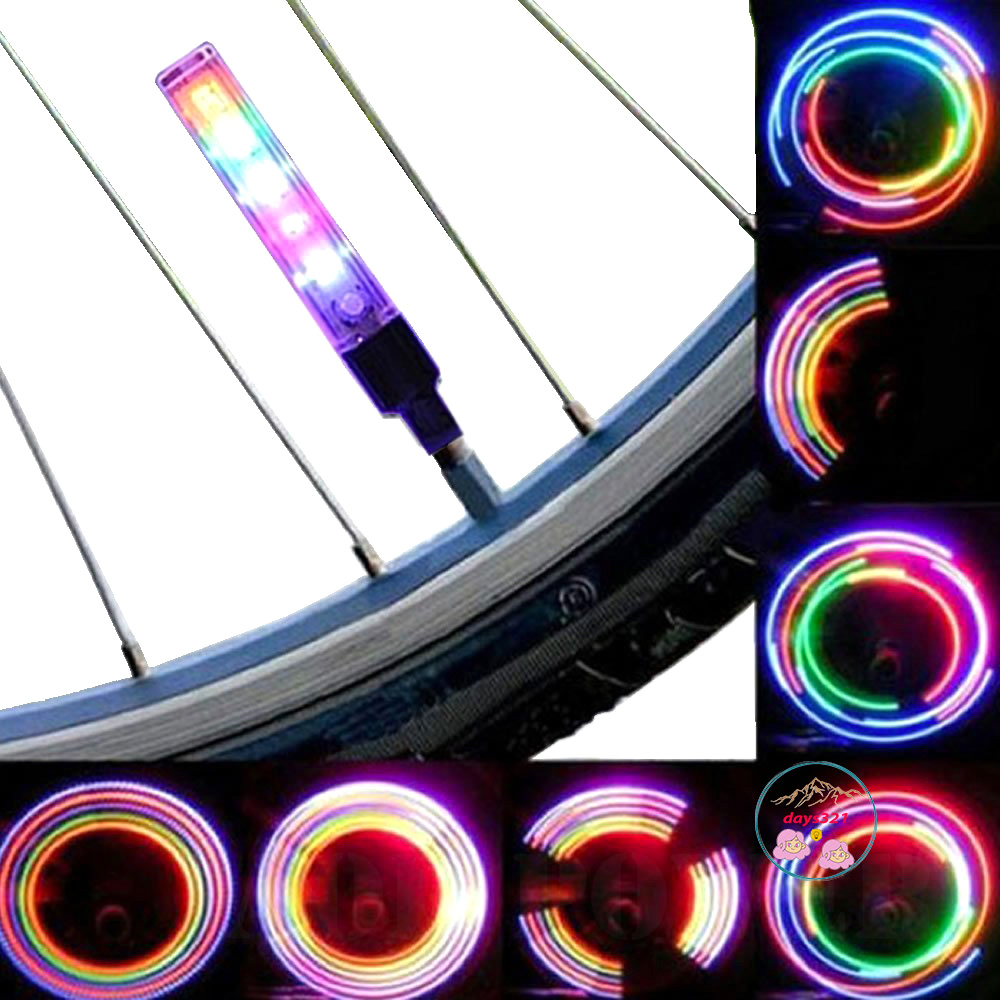 Đèn Van xe 5 bóng Led nháy 7 màu ,phát sáng khi chạy lắp được mọi loại xe Đèn Led 5 Bóng Gắn Van Bánh Xe Đạp / Xe Máy /