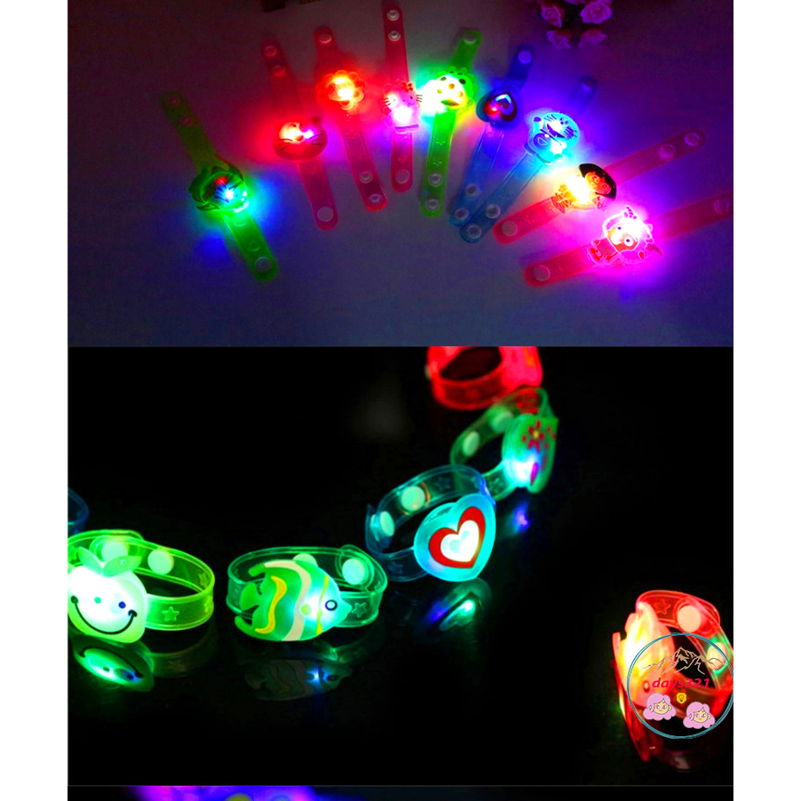 🍉Vòng đeo tay phát sáng cho bé- Vòng tay phát sáng có đèn đeo giống đồồng hồ