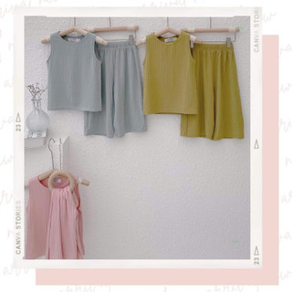 BỘ THUN GÂN TĂM CHO BÉ GÁI QUỲNH ANH SHOP