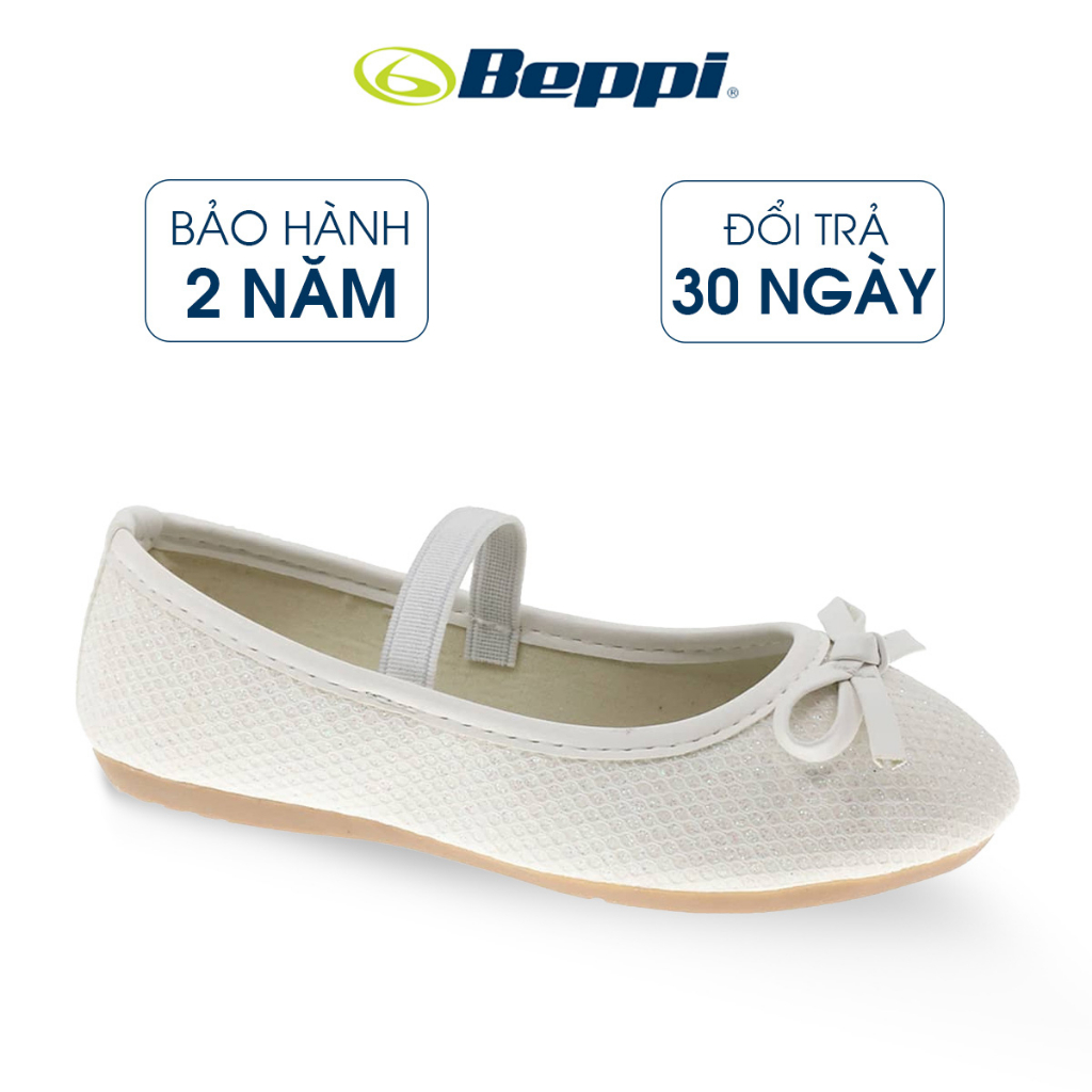 Giày búp bê bé gái BEPPI đế bệt cao cấp, nhẹ êm thoáng BBC2177440 – White