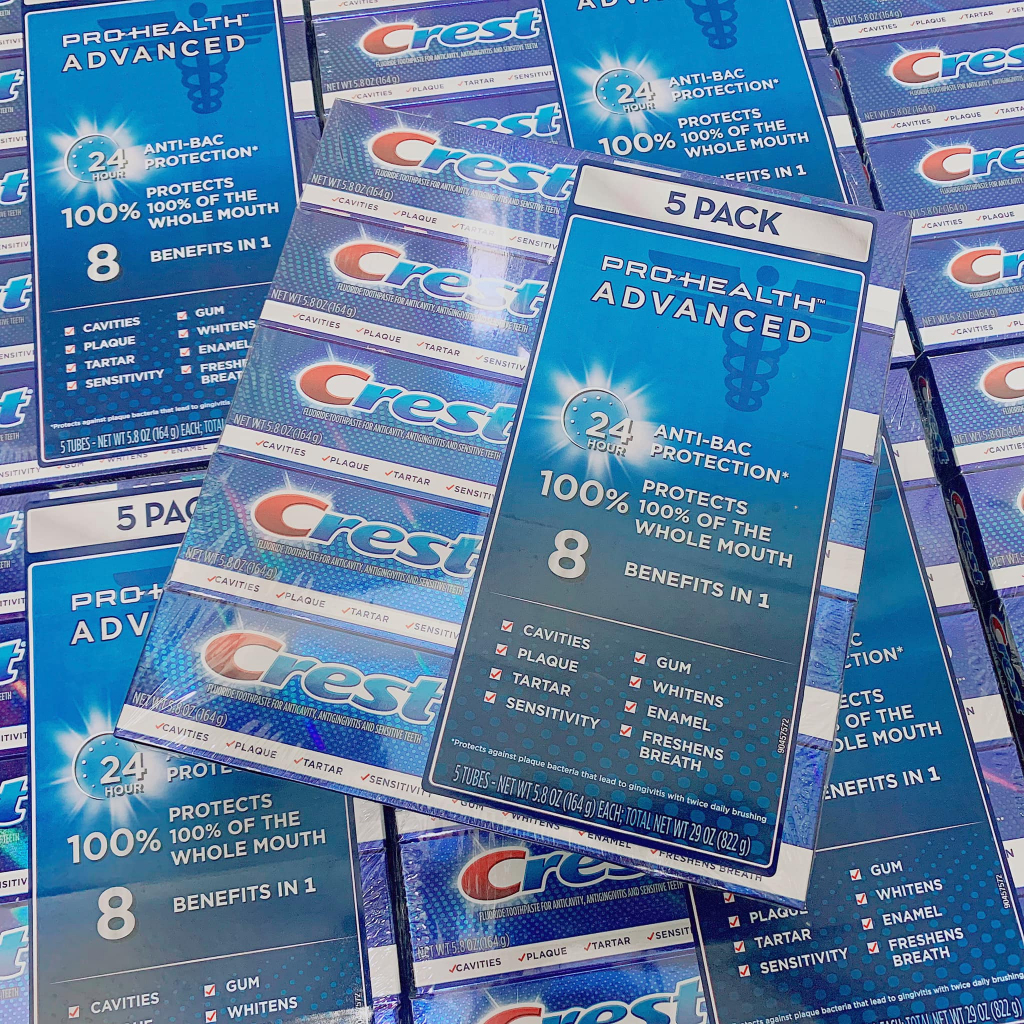 Kem Đánh Răng Crest Pro - Health Whitening Intensive Mới Limited Mỹ 164g
