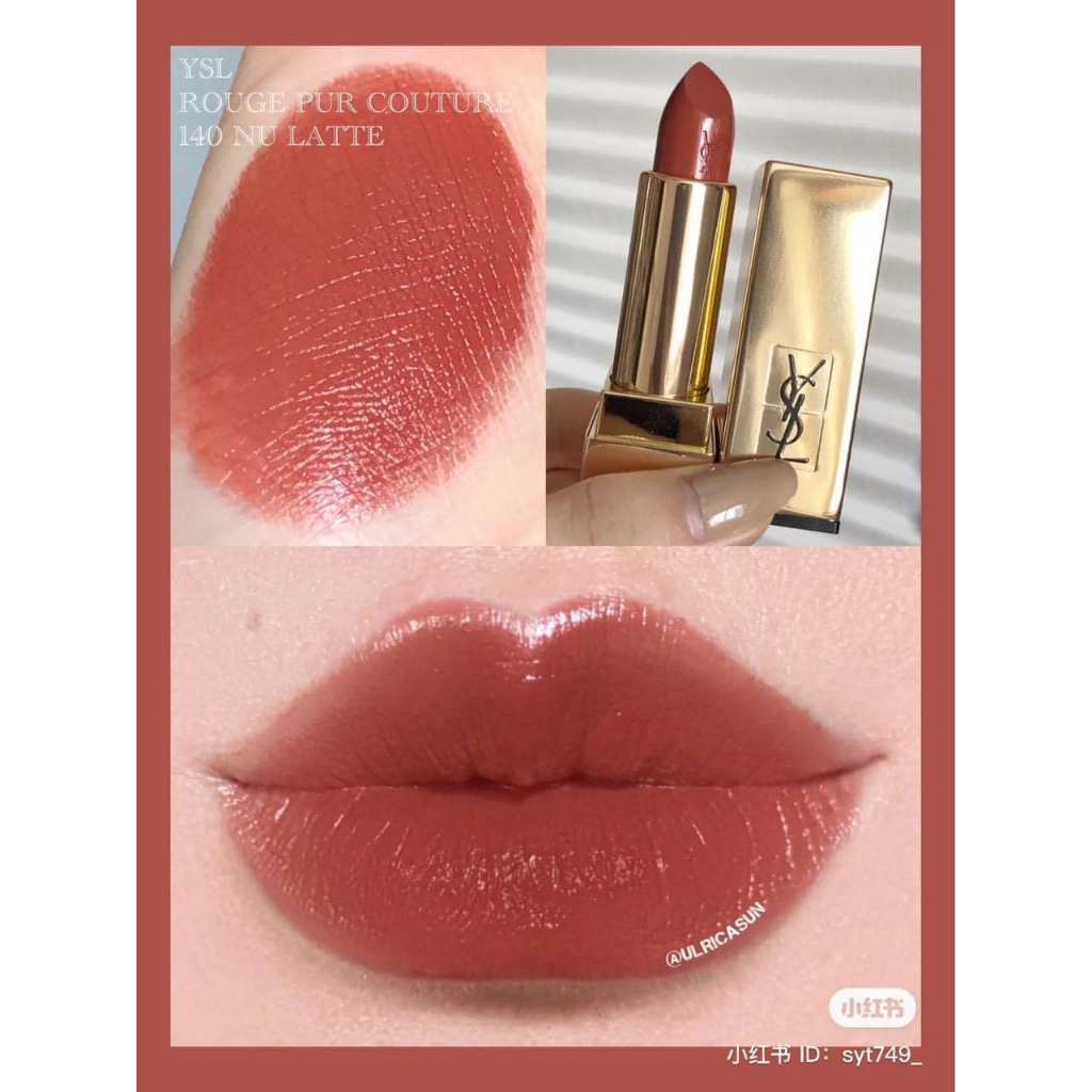 Son Thỏi YSL Rouge Pur Couture 140  Fullsize Nắp Trắng Tester