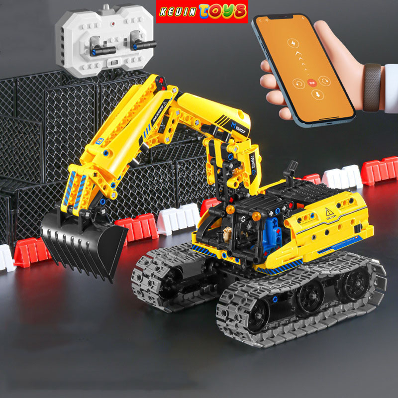 Đồ Chơi Lắp Ráp Kiểu Lego TECHNIC Mô Hình Máy Xúc, Xe Cẩu Biến Hình Robot 3in1 Điều Khiển Từ Xa RC No.8037 516PCS