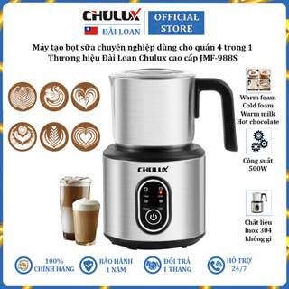 Máy tạo bọt sữa chuyên nghiệp 4 trong 1 thương hiệu Chulux JMF-988S - Công suất 500W - Bảo Hành Chính Hãng 12 Tháng