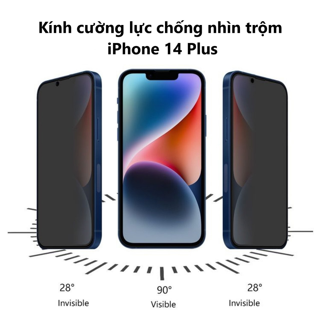 Kính cường lực Chống nhìn trộm iPhone 6 7 8 X 11 12 13 14 Pro Max Plus Mini