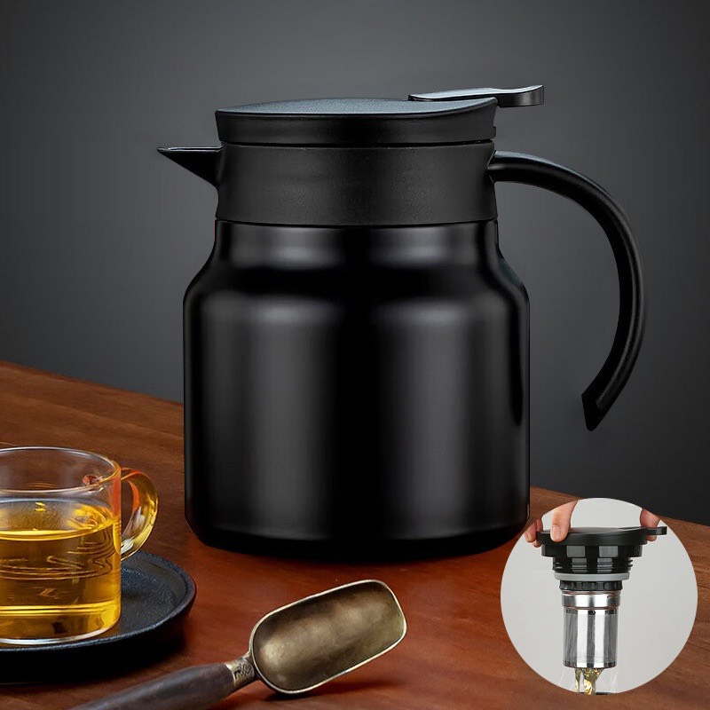 Ấm pha trà giữ nhiệt inox dung tích 1000ml,Bình pha trà giữ nhiệt chất liệu inox 316 KANN STORE | BigBuy360 - bigbuy360.vn