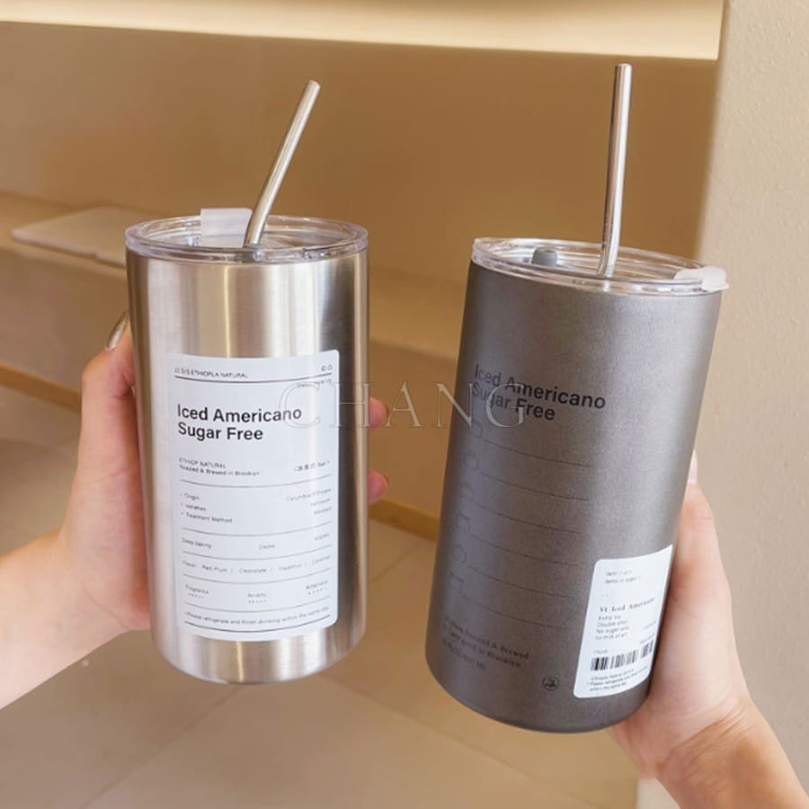 Cốc Giữ Nhiệt Inox 304, Ly uống nước giữ nhiệt Có Ống Hút Ly Uống Coffee 600ML Giữ Nhiệt 6-8 Tiếng KANN STORE | BigBuy360 - bigbuy360.vn