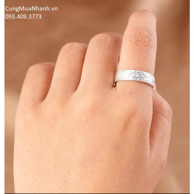 Nhẫn Khắc Liên Hoa - NH257
