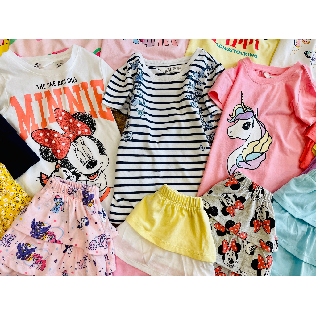 Set váy 3 tầng bé gái H.M vải hãng mẫu mới 2023