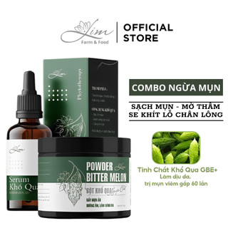 Combo huỷ diệt mụn serum khổ qua và bột khổ qua amida_store