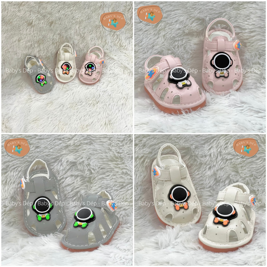 Giày Tập Đi Phi Hành Gia (Có Kèn Và Đèn) Cho Bé Trai Và Bé Gái Từ 6 Tháng đến Dưới 2 Tuổi