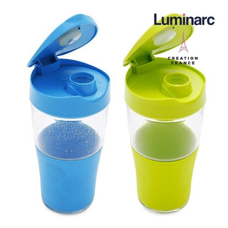 Cốc Thủy Tinh chịu Nhiệt Có Nắp Đậy Bọc Nhựa Tránh Đổ Vỡ Khi Sử Dụng
