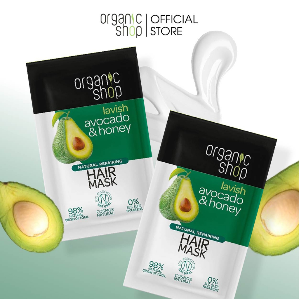 Sample Ủ Tóc Giúp Tóc Mềm Mượt Chiết Xuất Bơ Và Mật Ong ORGANIC Avocado & Honey Hair Mask 6ml