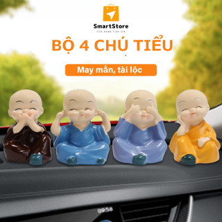 Bộ 4 tượng tứ không chú tiểu hòa thượng, bộ tượng chú tiểu tứ không trang trí xe hơi