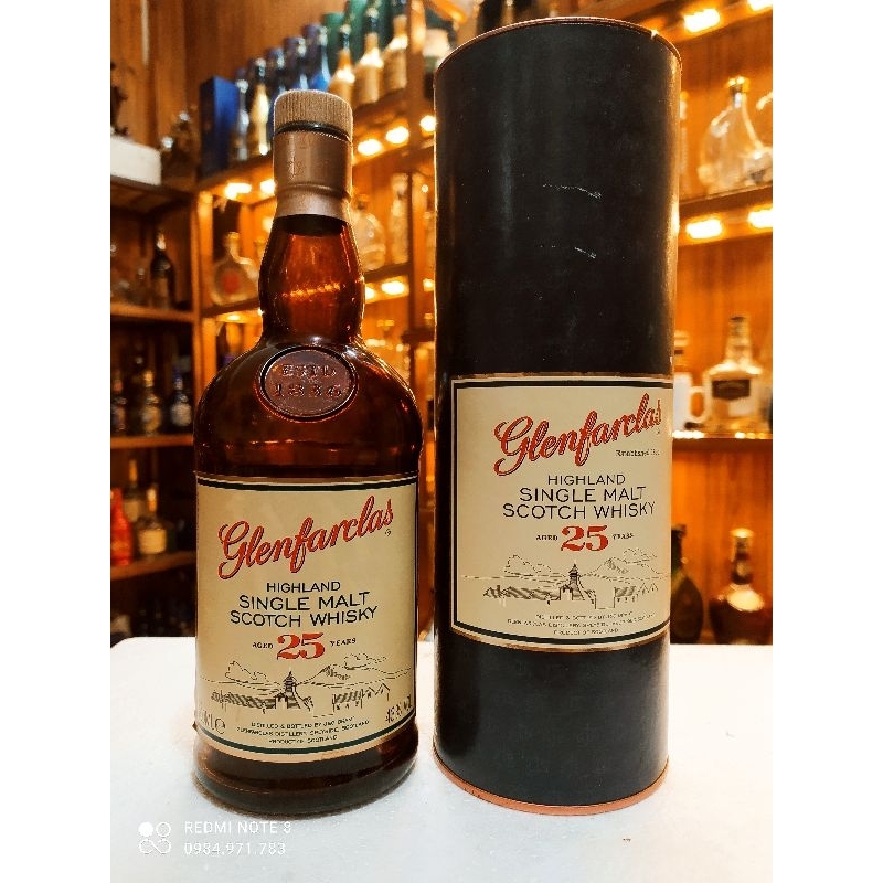 Vỏ chai rượu ngoại GLENFARCLAS, HỘP KIM LOẠI