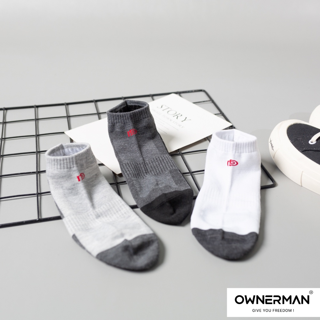 Tất cổ ngắn nam công sở OWNERMAN cao cấp chất liệu vải giày chống hôi chân co giãn bốn chiều