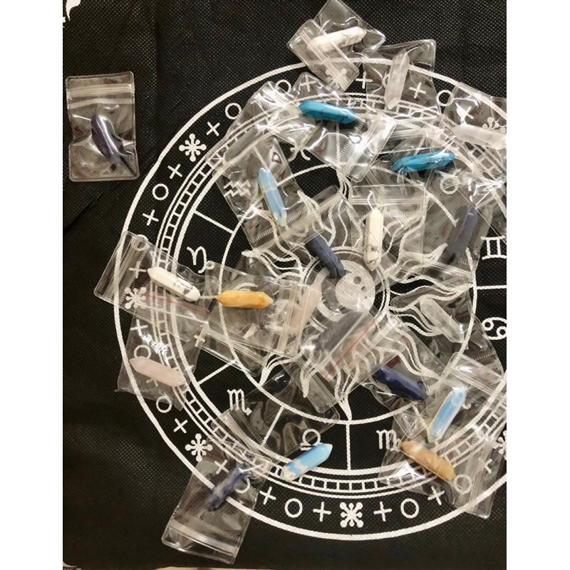 Đá thanh tẩy 2 đầu lục giác Reiki 3 cm, trang trí đẹp