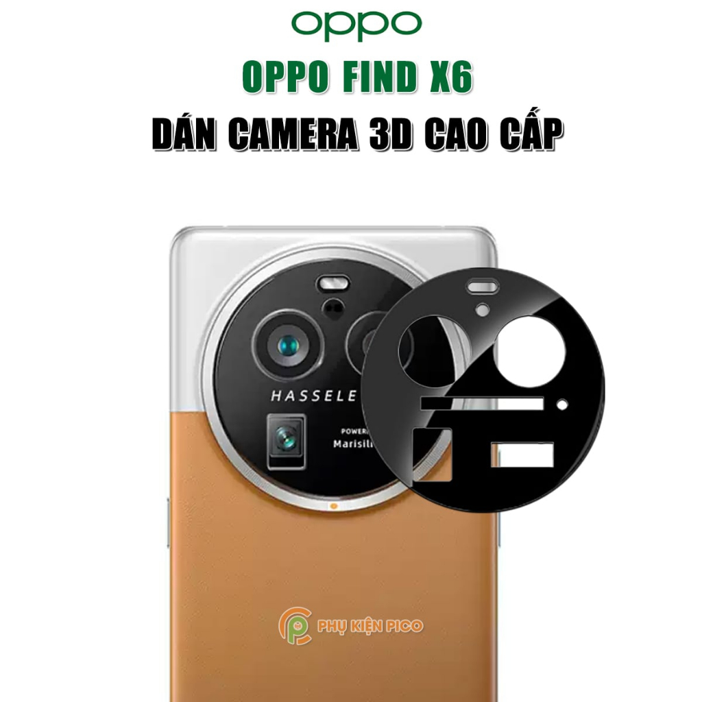 Dán camera Find X6 thấu kính nổi 3D - Cường lực camera Oppo Find X6 độ cứng 9H trong suốt
