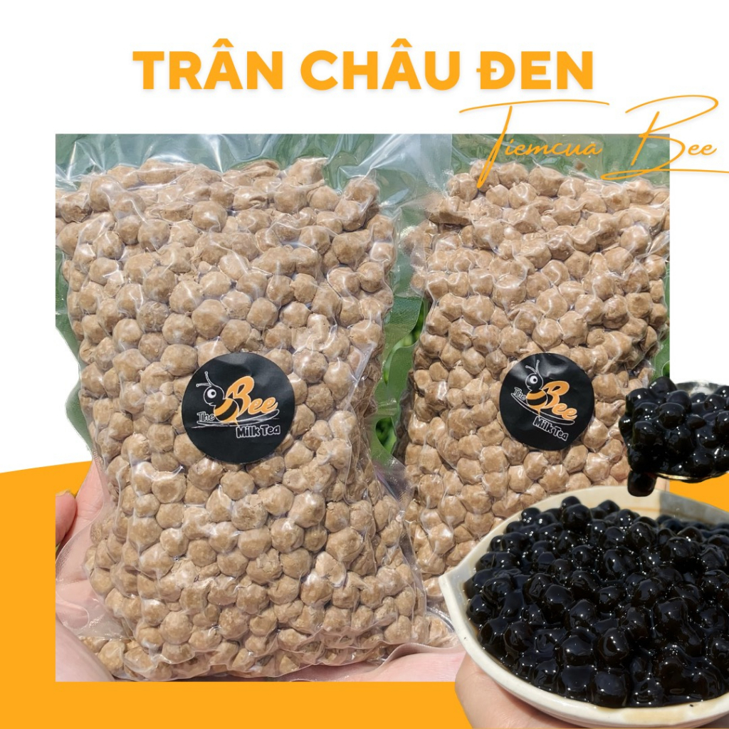 Trân Châu Đen Tiệm của Bee - BeeKit,  500gr, 1kg Nguyên Liệu Tự Nấu Topping Pha Chế Trà Sữa Tại Nhà