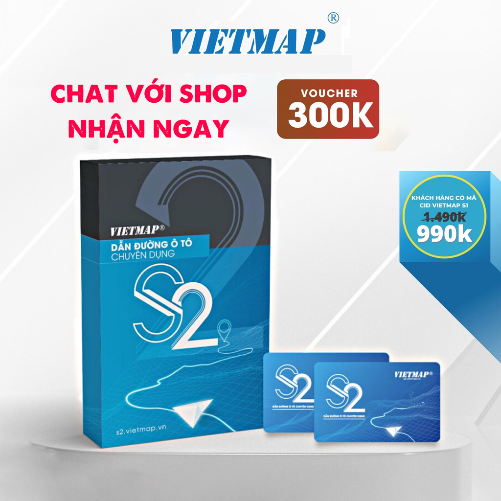 Phần Mềm Dẫn Đường Ô Tô Xe Hơi Chuyên Dụng VIETMAP S2 Dành Cho Màn Hình hoặc Box Android - Hàng Chính Hãng