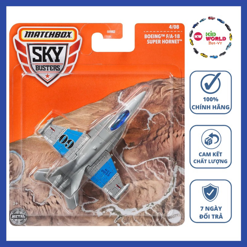 Máy bay mô hình Matchbox Sky Busters Series Boeing F/A-18 Super Hornet GWK46.
