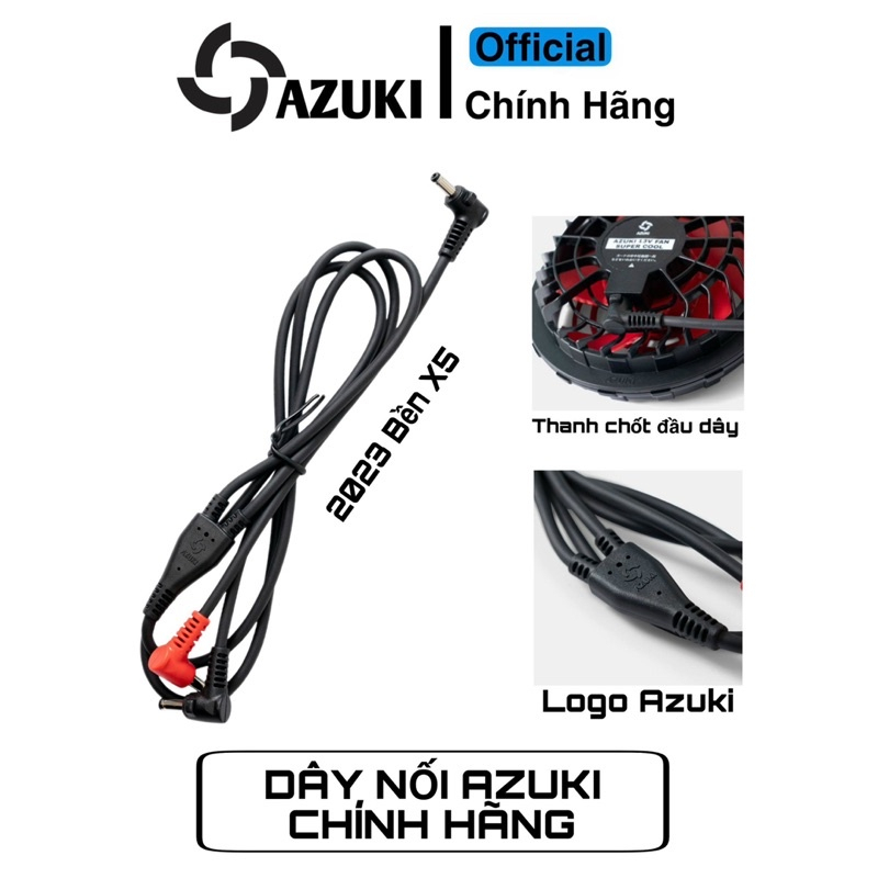 Bộ phụ kiện áo điều hòa Azuki [Pin trâu 26.000mah chạy 24-30 tiếng, Quạt đỏ 13V không chổi than - NIKITO