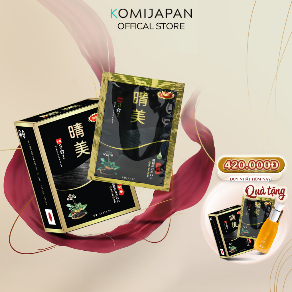 Gội phủ bạc Komi japan nhuộm tóc thảo dược hộp 250ml