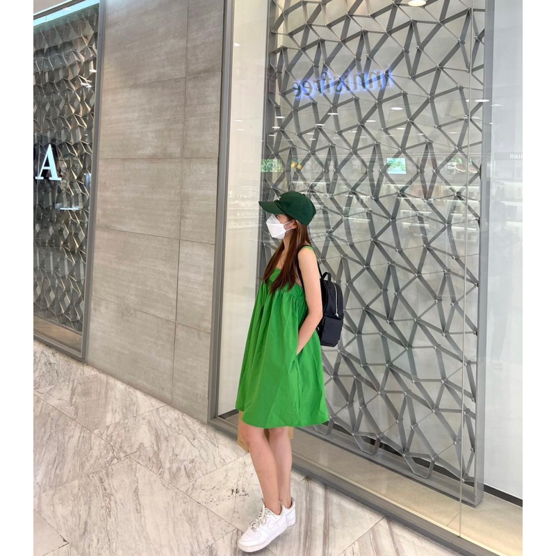 PASS Đầm suông hai dây bản to form xoè trẻ trung năng động mùa hè