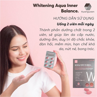 Viên Uống Cấp Nước, Trắng Da 𝐖𝐡𝐢𝐭𝐞𝐧𝐢𝐧𝐠 𝐀𝐪𝐮𝐚 𝐈𝐧𝐧𝐞𝐫 𝐁𝐚𝐥𝐚𝐧𝐜𝐞