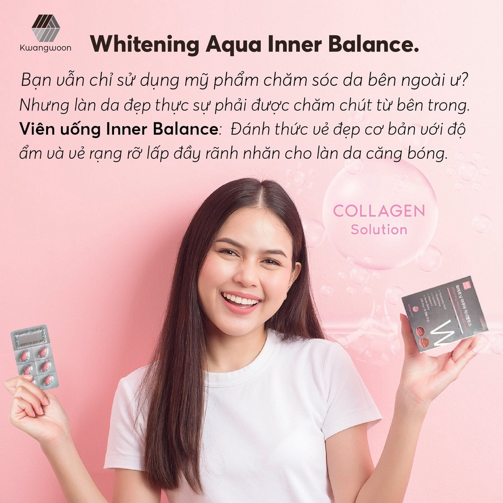 Viên Uống Cấp Nước, Trắng Da 𝐖𝐡𝐢𝐭𝐞𝐧𝐢𝐧𝐠 𝐀𝐪𝐮𝐚 𝐈𝐧𝐧𝐞𝐫 𝐁𝐚𝐥𝐚𝐧𝐜𝐞