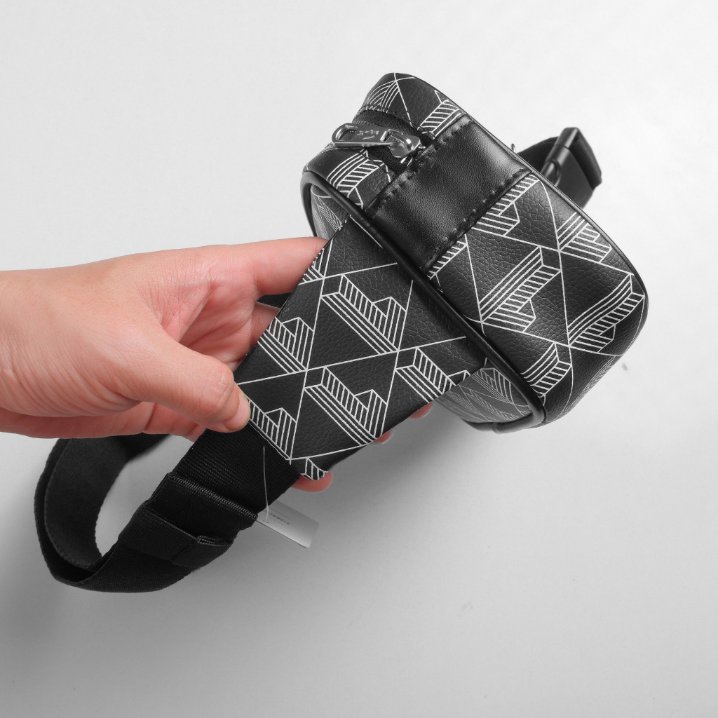 Túi bao tử đeo chéo unisex nam nữ LCTE Monogram printbag màu đen chất liệu si cao cấp form hãng size 22