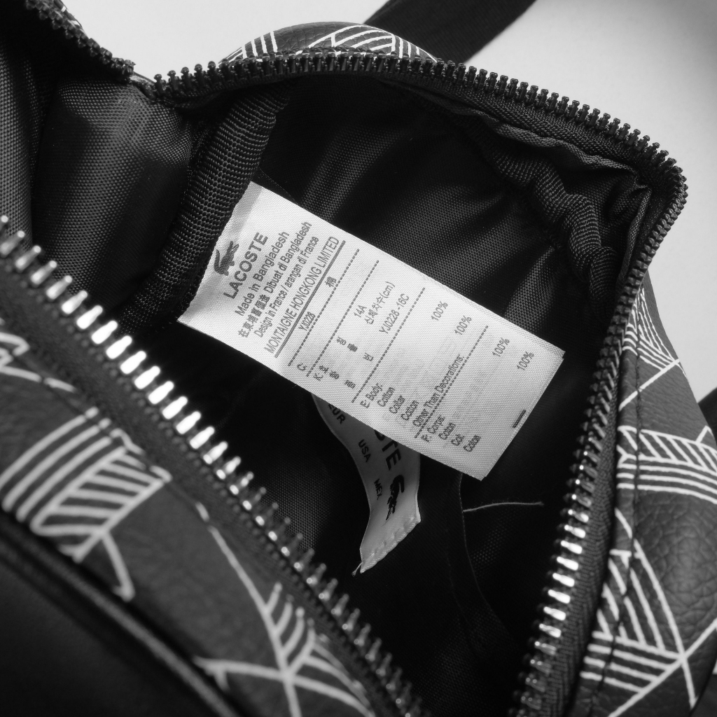 Túi bao tử đeo chéo unisex nam nữ LCTE Monogram printbag màu đen chất liệu si cao cấp form hãng size 22