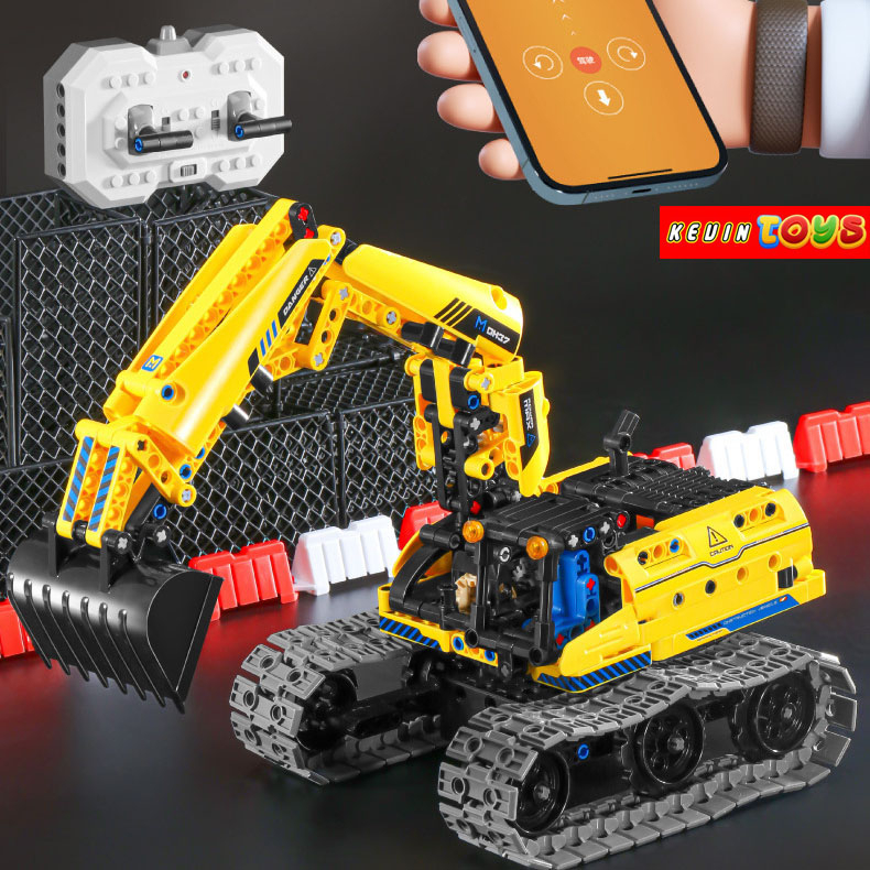 Đồ Chơi Lắp Ráp Kiểu Lego TECHNIC Mô Hình Máy Xúc, Xe Cẩu Biến Hình Robot 3in1 Điều Khiển Từ Xa RC No.8037 516PCS