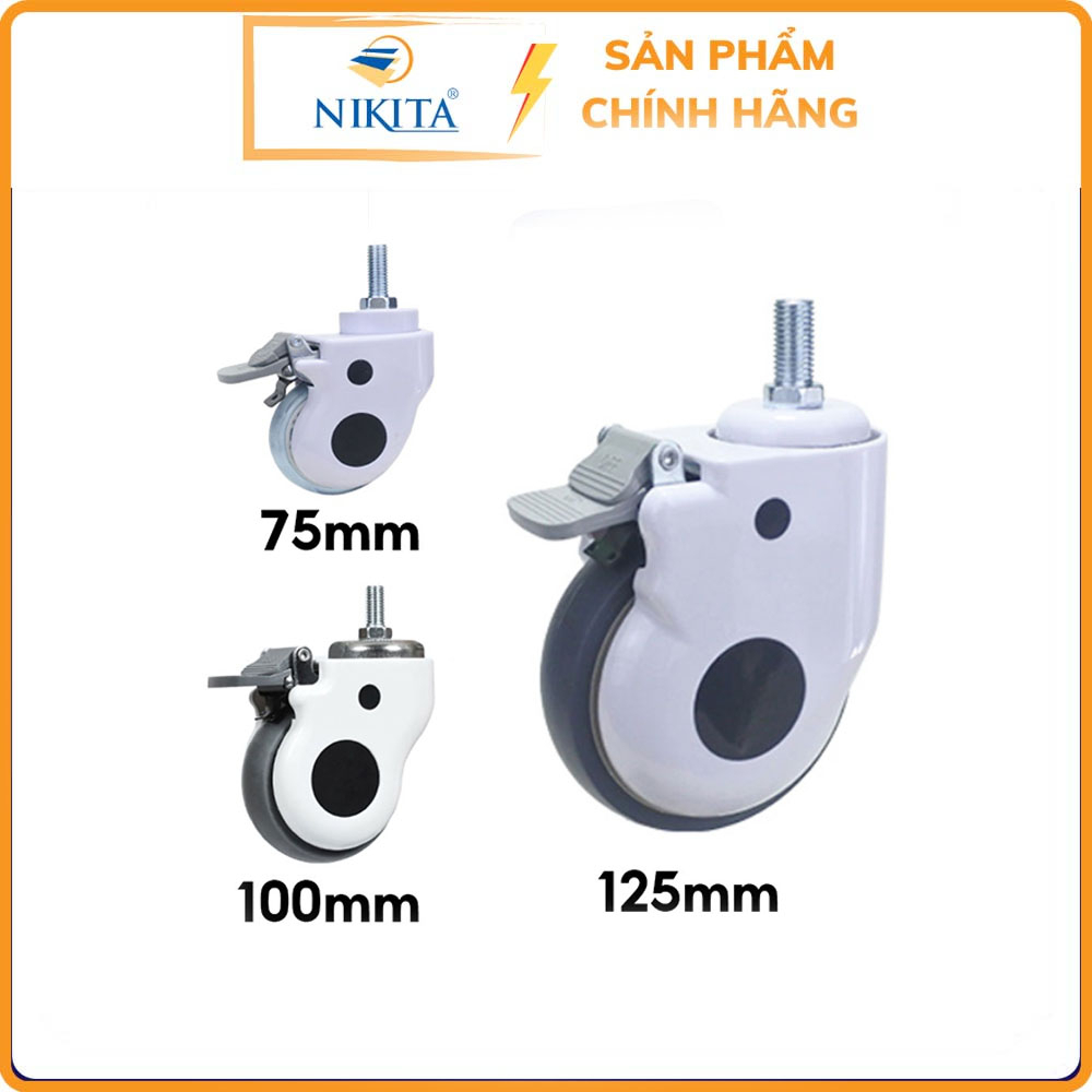 Bánh xe giường bệnh, bánh xe y tế, bánh xe nội thất TPR, bánh xe đẩy TPR
