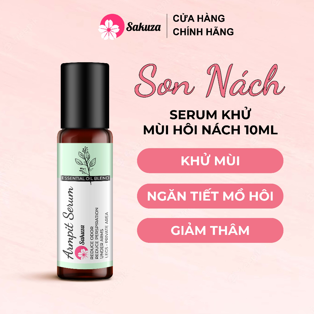 Serum khử mùi hôi nách, lăn khử mùi ngăn tiết mồ hôi 10ml Sakuza D1001