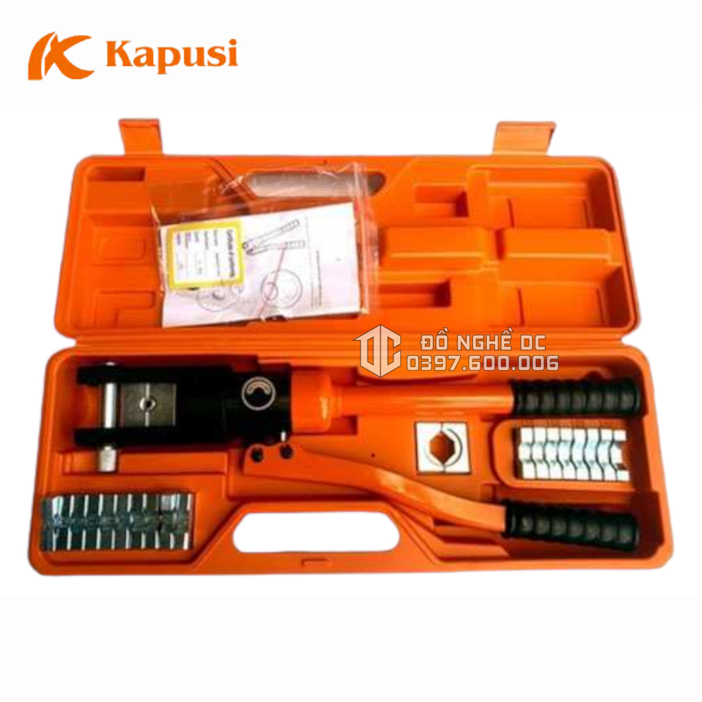 Kìm ép cốt thủy lực máy ép đầu cos dây điện YQK 240 - K-0617 Kapusi Japan chất liệu cao cấp tay cầm được bọc cao su