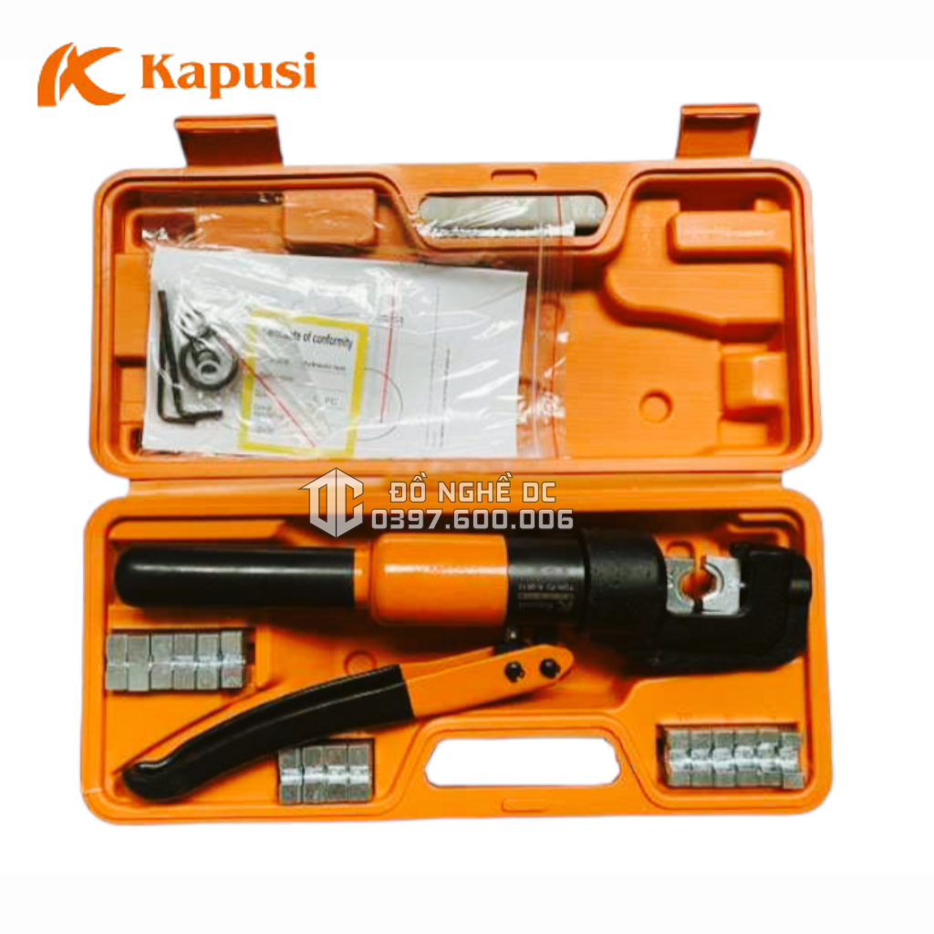 Kìm ép cốt thủy lực máy ép đầu cos dây điện YQK 70 - K-0615 Kapusi Japan chất liệu cao cấp tay cầm được bọc cao su Đồ N