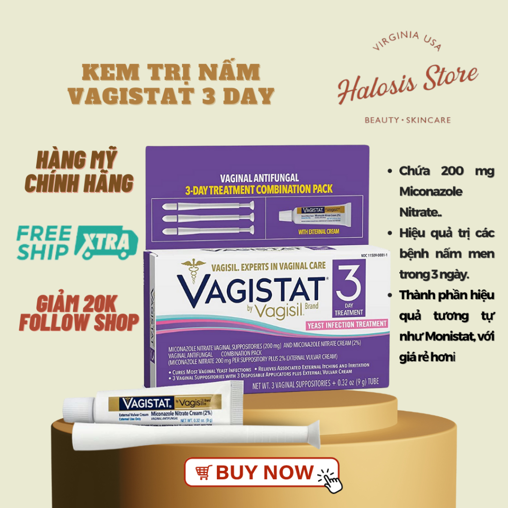 Vagistat Phụ Khoa Giảm Nấm Ngứa
