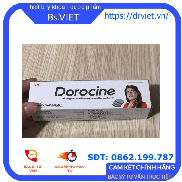 Dorocine hỗ trợ giảm phù nề do viêm họng, viêm thanh quản