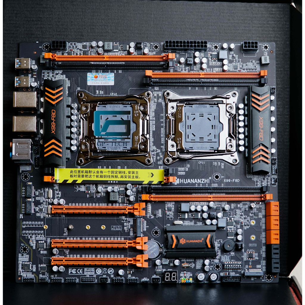 Mainboard HUANANZHI X99 T8D/F8D chạy Dual 2 CPU Xeon 8 Khe DDR3/DDR4 BH 12 Tháng chính hãng