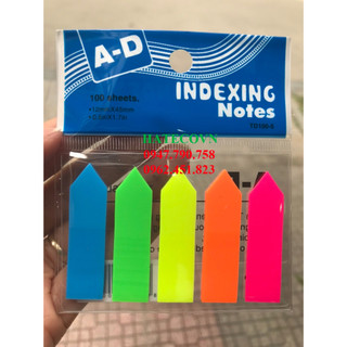 {SALE} Phân trang nhựa 5 màu Today TD100 - Giấy đánh dấu chữ ký - phân trang mũi tên